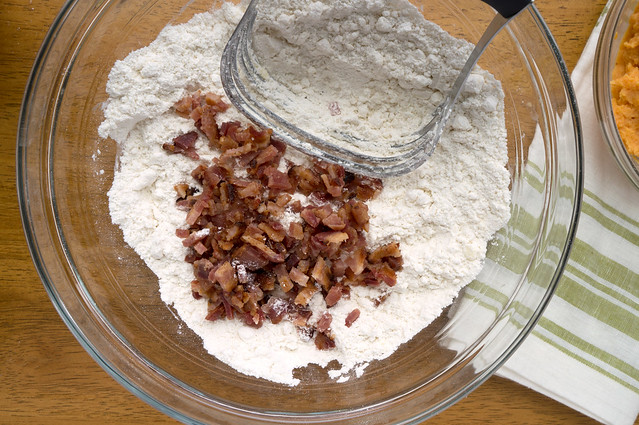 bacon and biscuit dough