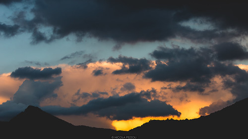 sunset sky italy mountain nature clouds canon landscape fire cloudy horizon val leffe bergamo silhuette gandino