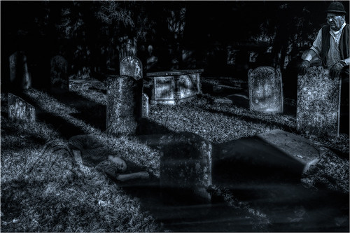 cemetery spirits ghosts gravestones hdr graveyeard brec spectres sigma1770mm breconcathedral topazclarity hdrdarkroom2