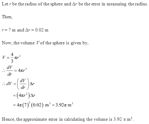 RD Sharma Class 12 Solutions Chapter 14 Differentials Errors and Approximation Ex14.1 Q15