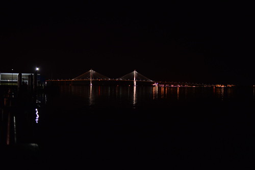 nightphotography travel usa zeiss nikon southcarolina charleston waterfrontpark ashleyriver distagon ravenelbridge d610 distagon352zf