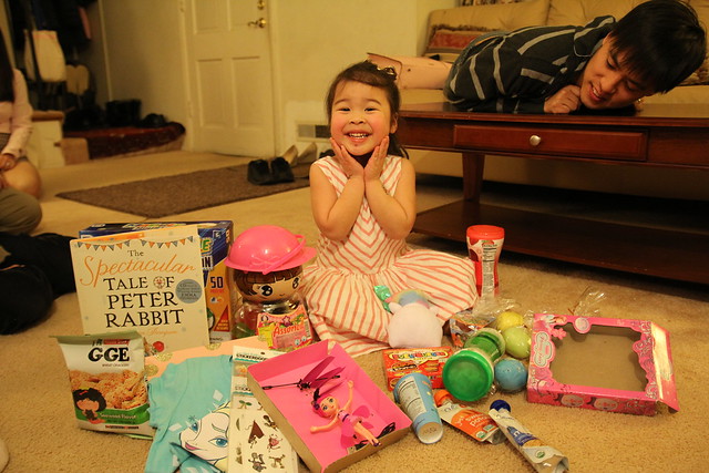 Mio with her birthday gifts