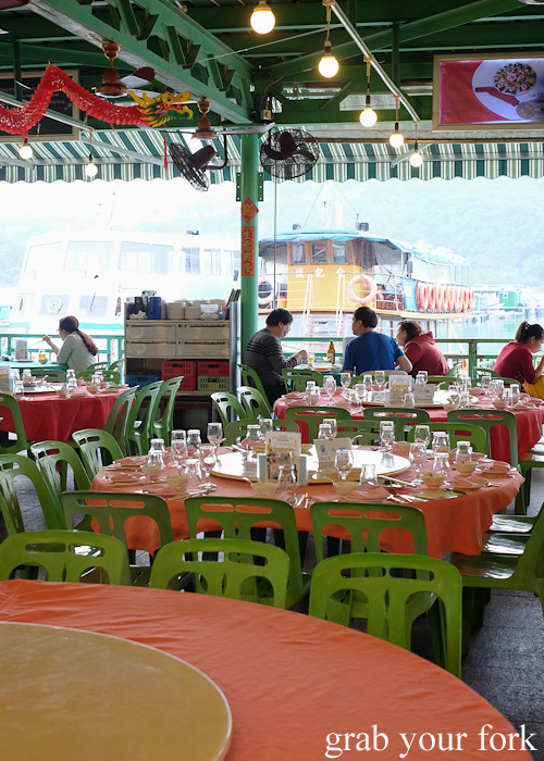 Dining room at Rainbow Seafood Restaurant, Lamma Island, Hong Kong
