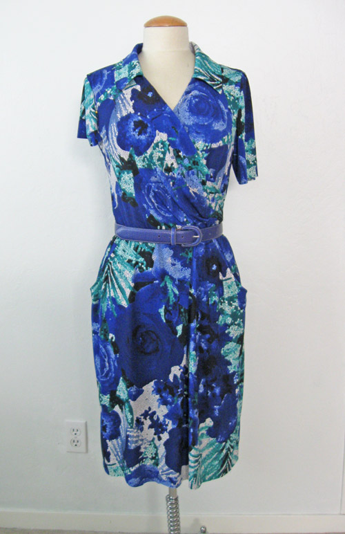 blue ity dress with sleeves