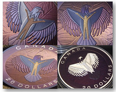 coloured coins produced by using nano technology