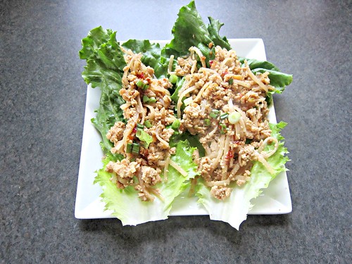 Thai Peanut Chicken Lettuce Wraps