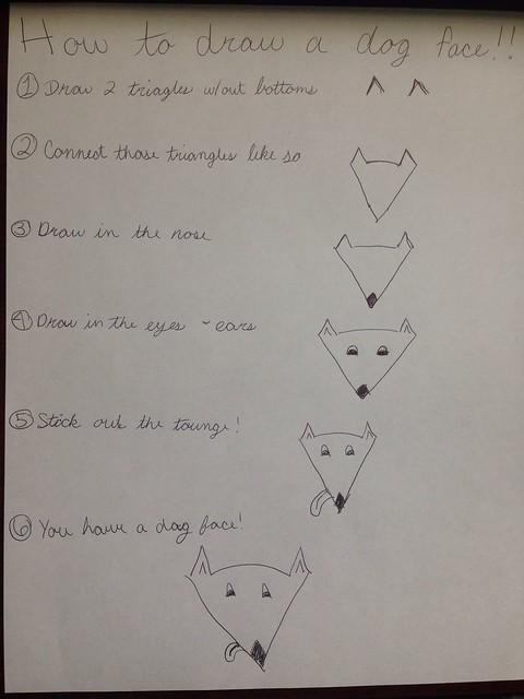 How to draw a dog face