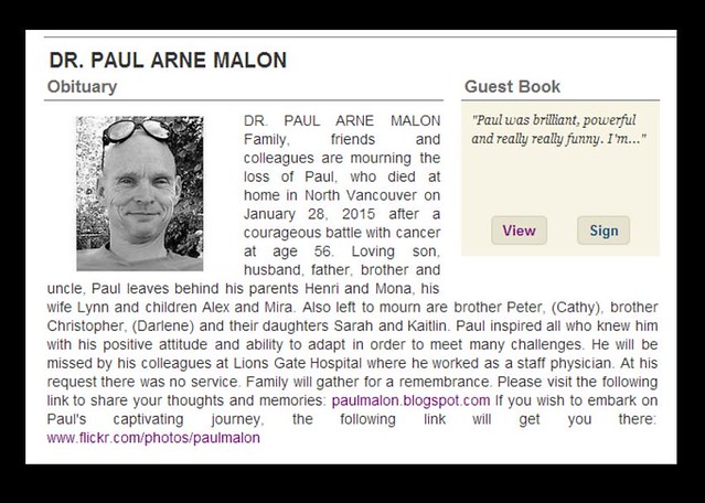 Dr. Paul Arne Malon obituary