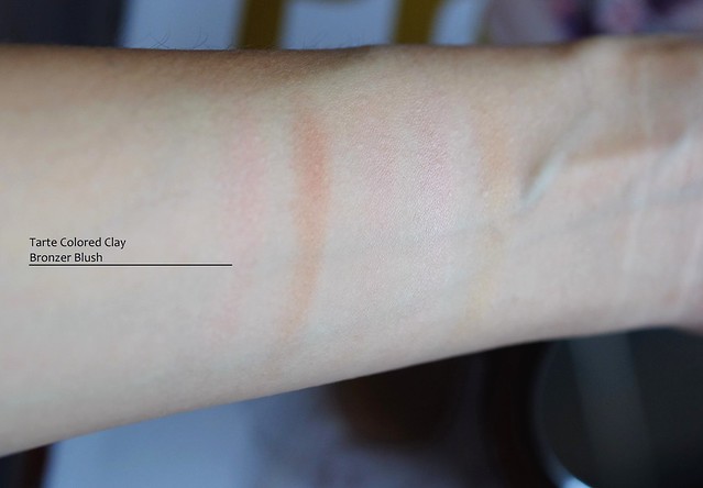 Tarte Colored Clay Bronzer Blush swatches
