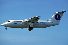 Sabena Avro RJ-85 OO-DJL BCN 04/04/1996