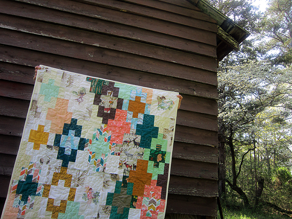 Woodland baby quilt
