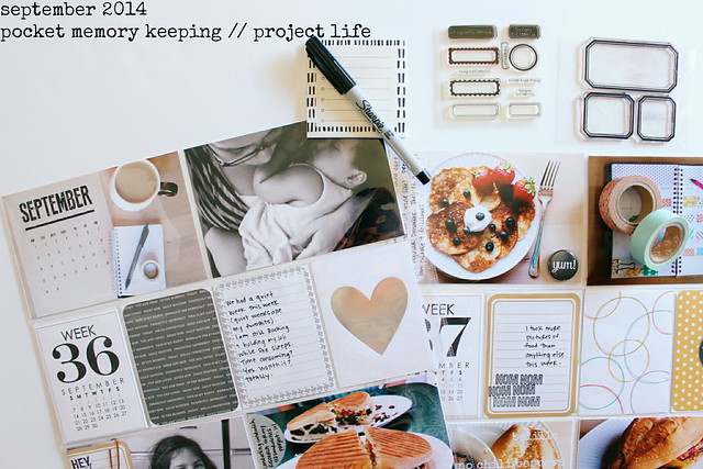 september / october 2014 layouts :: pocket memory keeping / project life