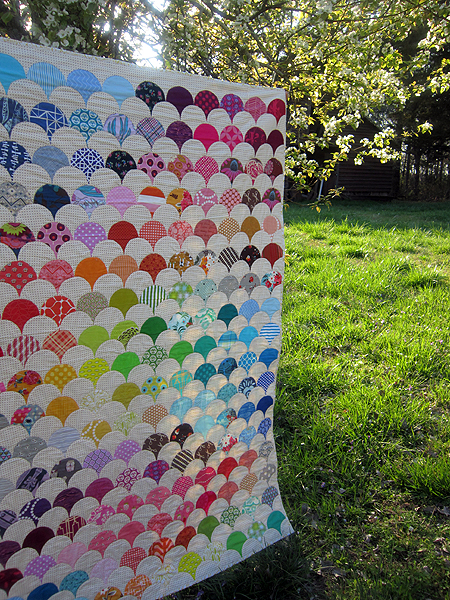 Rainbow Clams quilt