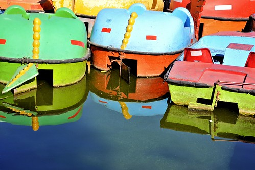 india abstract tourism reflections painting landscape boats tourist mountabu rajasthan