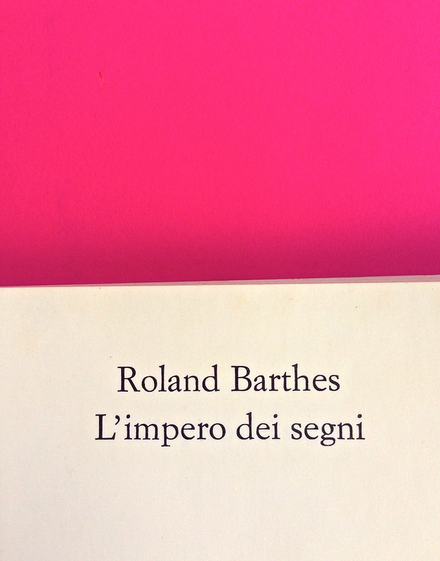 Roland Barthes, L'impero dei segni. Einaudi 1984. Frontespizio, a pag. III (part.), 2
