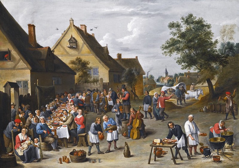 Studio of David Teniers the Younger - A country wedding feast