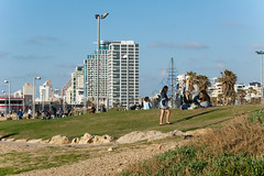 Royal Beach Hotel seen from Charles Clore Garden (Tel Aviv, Israel)