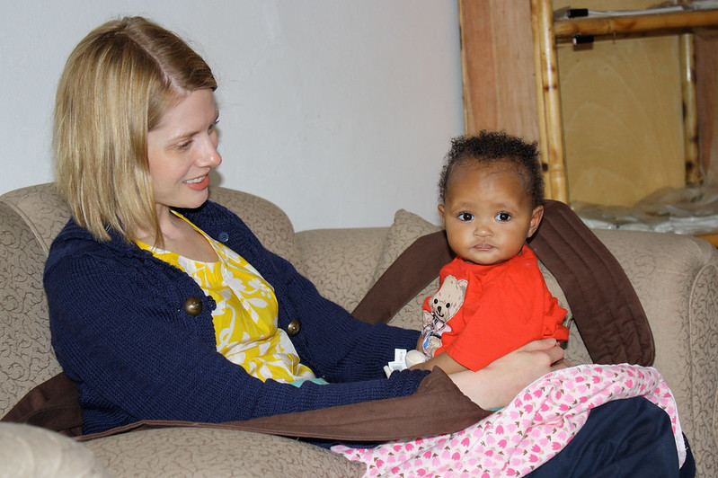 Baby Tarikua and me in Ethiopia