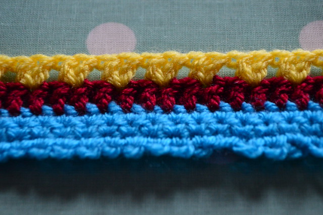 Treble crochet row 3