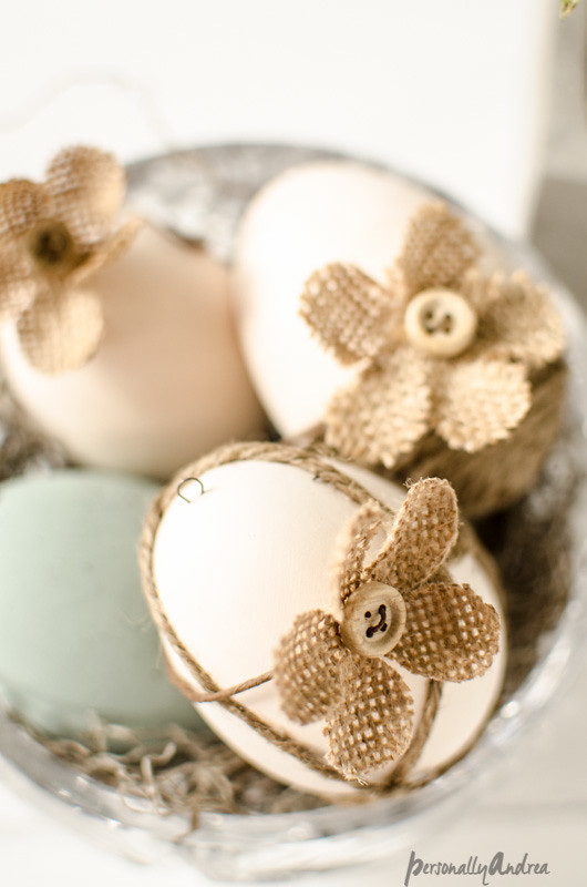 Shabby Chic Easter Eggs from a Dollar Store Craft Kit