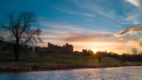 sunset castle alnwick northumberland alnwickcastle riveraln nikond800 sigmaart