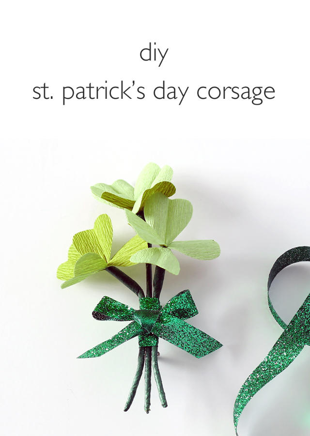 DIY St. Patrick's Day Corsage
