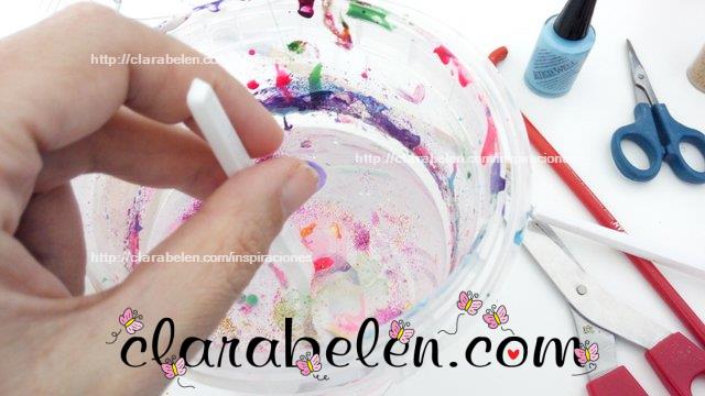Como hacer huevos de Pascua con cucharas de plastico tecnica marmoleado esmaltes