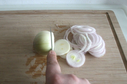 16 - Zwiebeln in Ringe schneiden / Cut onion in rings