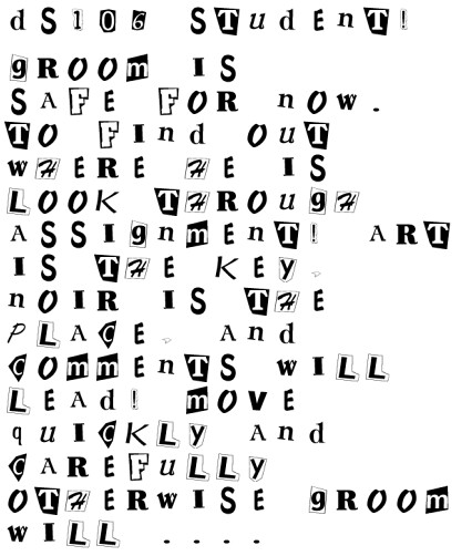 Groom kidnapers ransom note