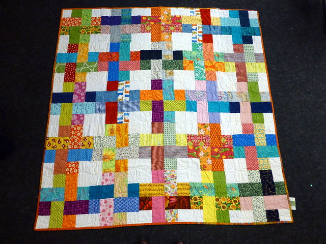 Bee blessed woven strips quilt