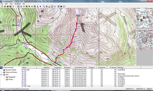 Lackawanna Peak Topographic Map and Waypoints