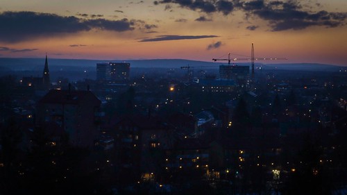 landscape dawn crane umeå cityscspe