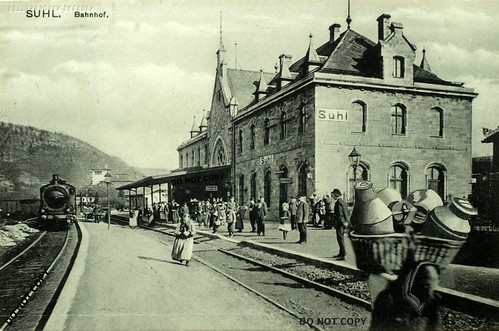 vintage landscape thüringen antique postcard eisenbahn bahnhof postkarte ansichtskarte suhl