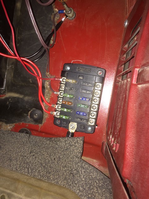 Fuse box, moved inside the cab