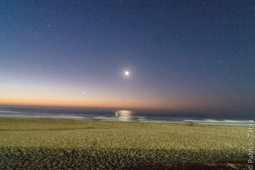 moon beach night see noche mar sony playa luna maitencillo a58