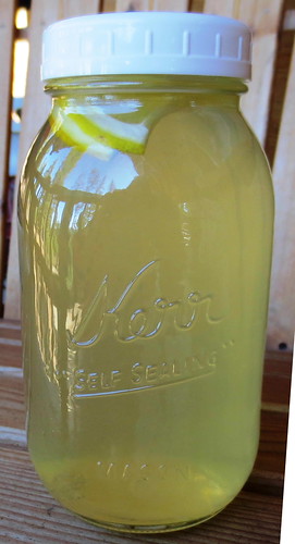 Lemon Kefir Water in Jar