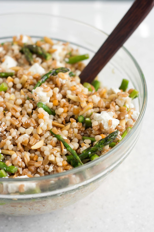 Grain Salad with Asparagus and Goat Cheese