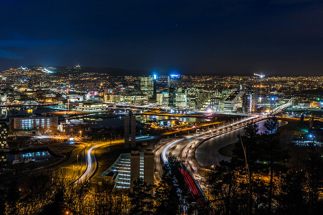 Looking down on Oslo