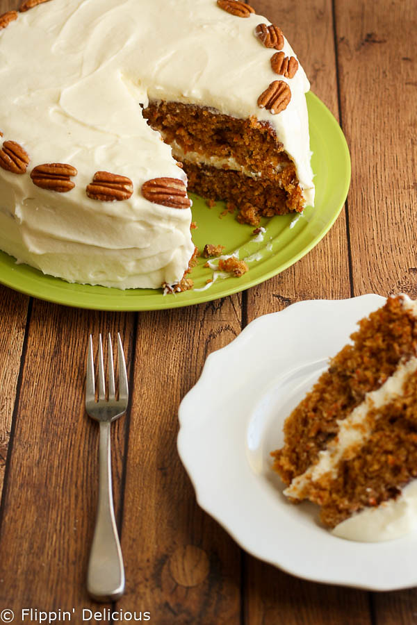 Veteran gluten-free carrot cake frosted with a whipped cream cheese buttercream. Moist and gorgeous!  Gluten-Free Carrot Cake with Whipped Cream 16770901777 b035a61559 b