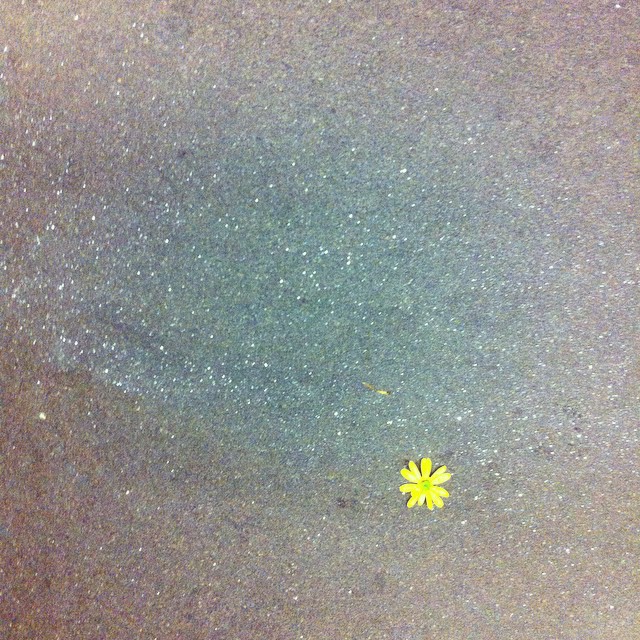 No chão do metro.