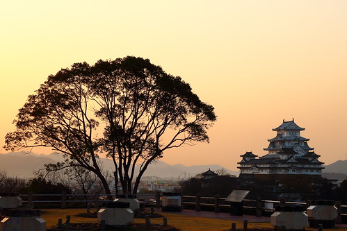 park castles japan sunrise japanese 日本 himeji 城 公園 姫路城 姫路 朝日 japanesecastles