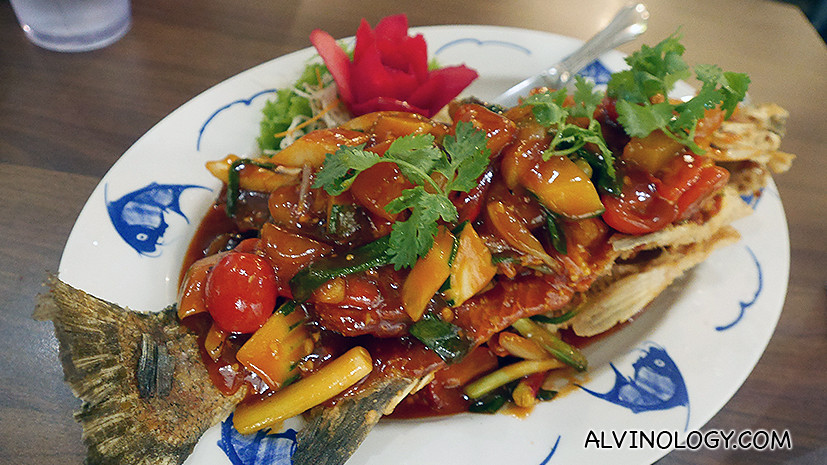 Sweet and sour sea bass 