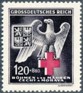 Známky Protektorát Čechy a Morava 1943, Německý červený kříž