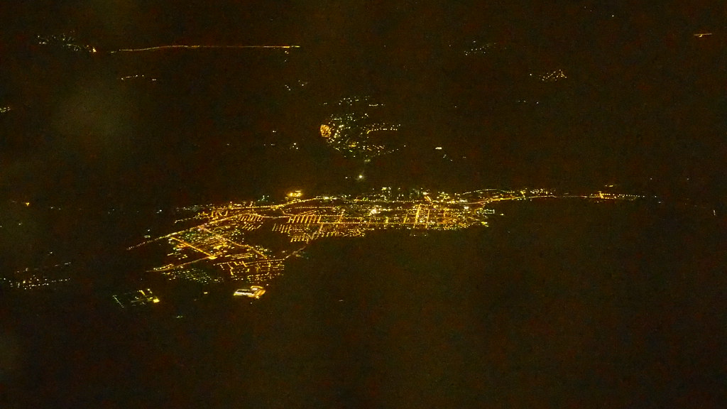 Zelenodolsk night aerial view
