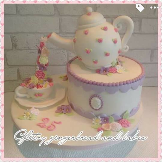 Floral Tea Party Cake by Lynn Reynolds