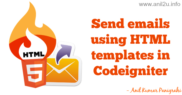 How to send email using HTML templates in Codeigniter