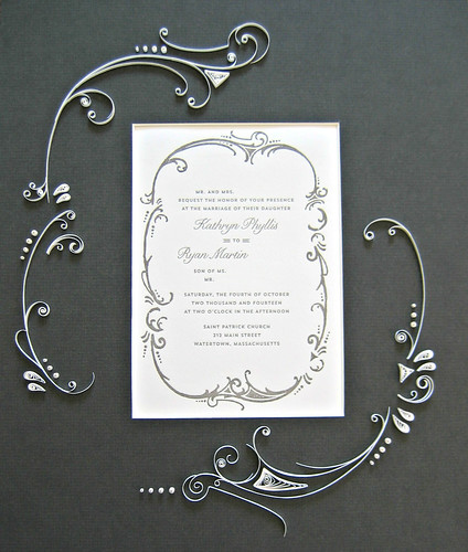 Quilled Wedding Invitation by Ann Martin