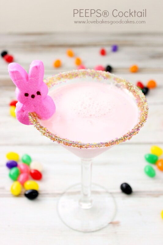 PEEPS® Cocktail in a glass with candies.