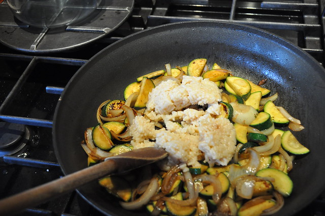 Zucchini and Onion Rice Bowl