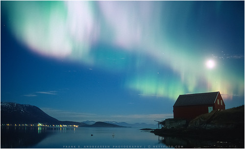 Moonrise and Aurora (Norway)